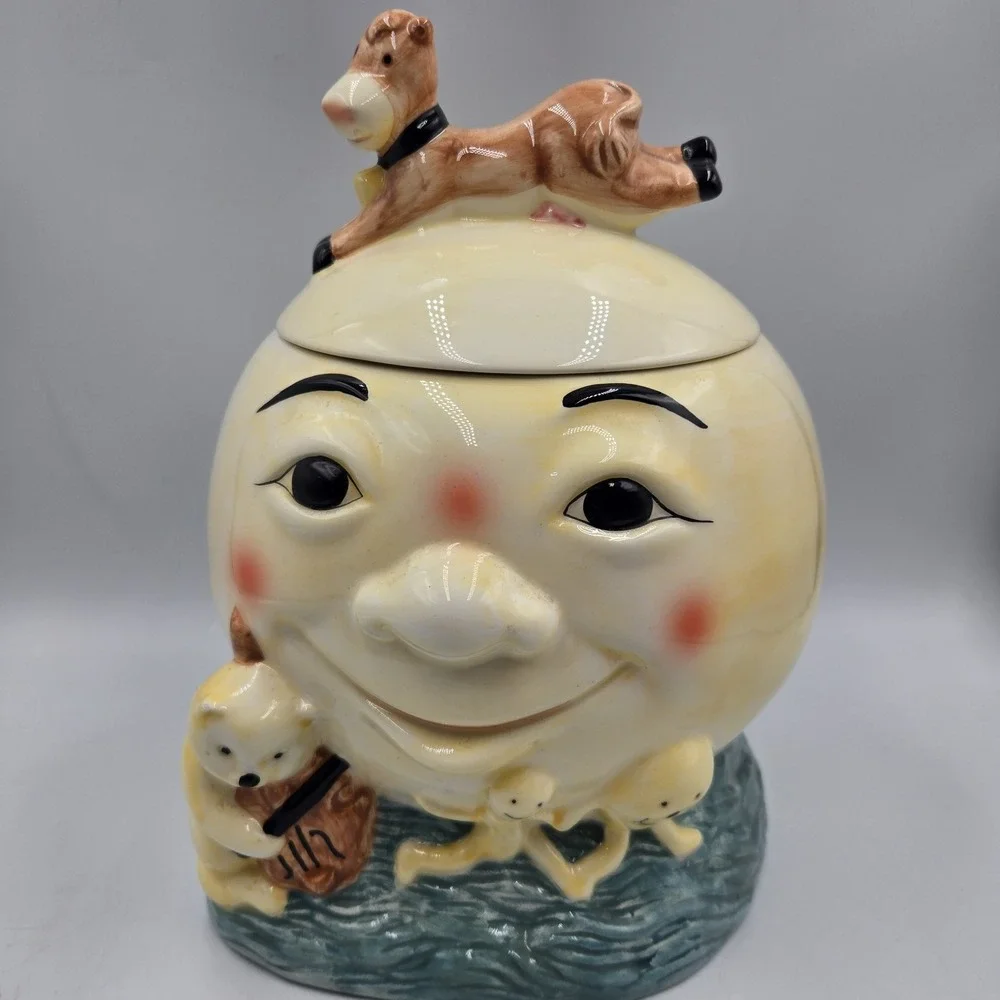 Vintage Treasure Craft Cow Jumped Over the Moon Cookie Jar Ceramic Grandmacore
